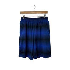Under Armour Blue & Black Stripe Loose Fite Athletic Shorts Men's Large